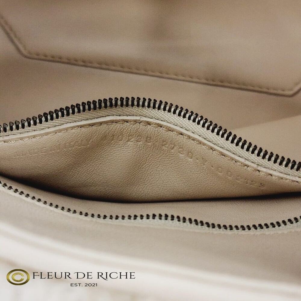 Balenciaga Papier Merino Lamb Wool Tapioca Beige Satchel Bag 410238 - Picture 7 of 7